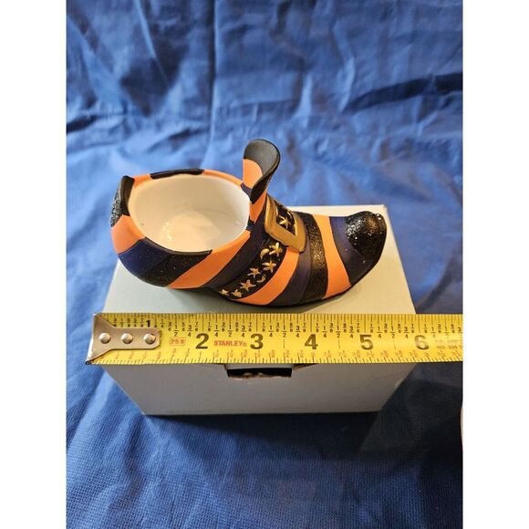 Partylite Witch‎ Shoe P8213 Tea Light Halloween Votive Holder New - Picture 6 of 8